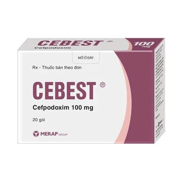 Cebest 100mg Merap (H/20g) – Kháng sinh Cefpodoxime dạng cốm pha hỗn dịch
